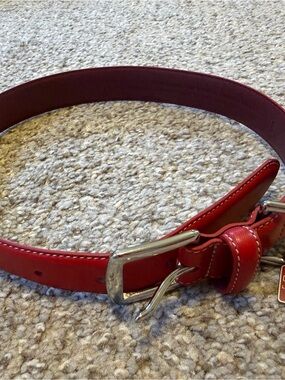 Coach dog collar red leather size L